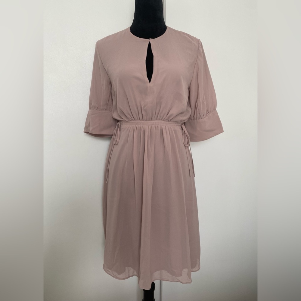 Chiffon Drawstring-waist Dress